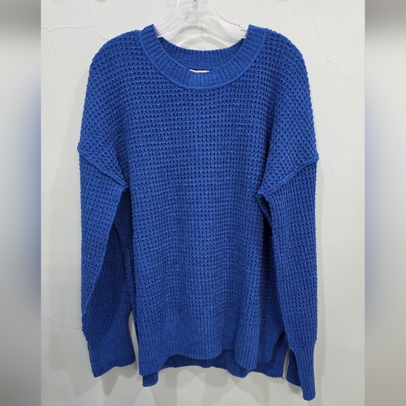 Royal Blue Long Sleeve Sweater - Picture 6 of 10